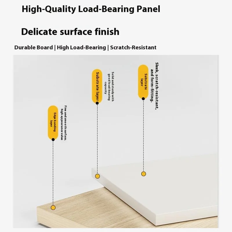 120CM Coffee Table for Living Room Sofa Wood Legs Low Table Double Layer Oval Design Storage Holder - White