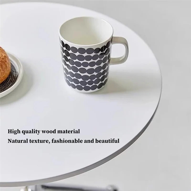 51cm Nordic Style Round Side Table Small Coffee Table Sofa End Table Creative Nightstand for Living Room - Walnut