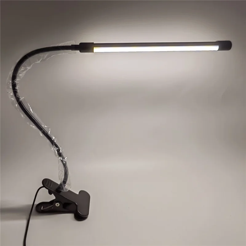LED Desk Lamp Eye-Care for Students Dorm Bedroom Reading USB Clamp Flexible Gooseneck Night Light 3 Color Modes