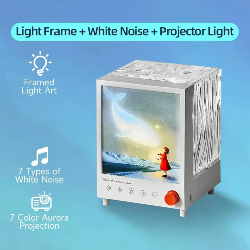 S10 Aurora Light Box Ocean Wave Projector Lamp Bluetooth-compatible Speaker Night Light