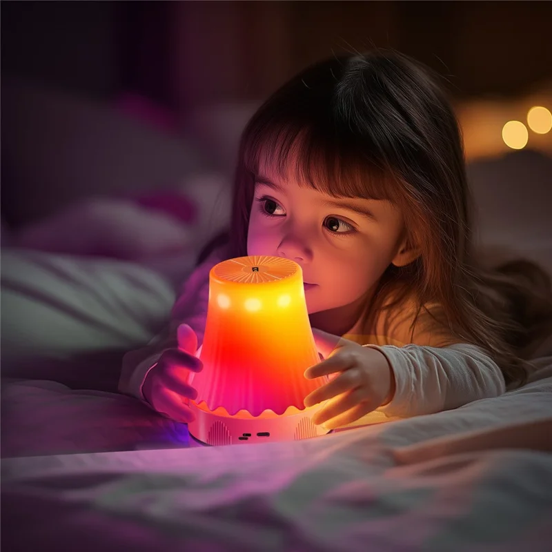 HDT002 Gesture Sensor RGB Ambient Light Adjustable Height Dimmable Bedside Lamp USB Rechargeable Night Light - White