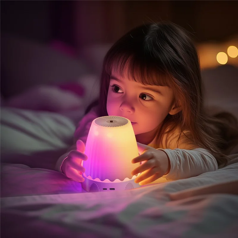 HDT003 Gesture Control Ambiance Lamp Height Adjustable Dimmable Desk Light for Bedroom Nightstand - White