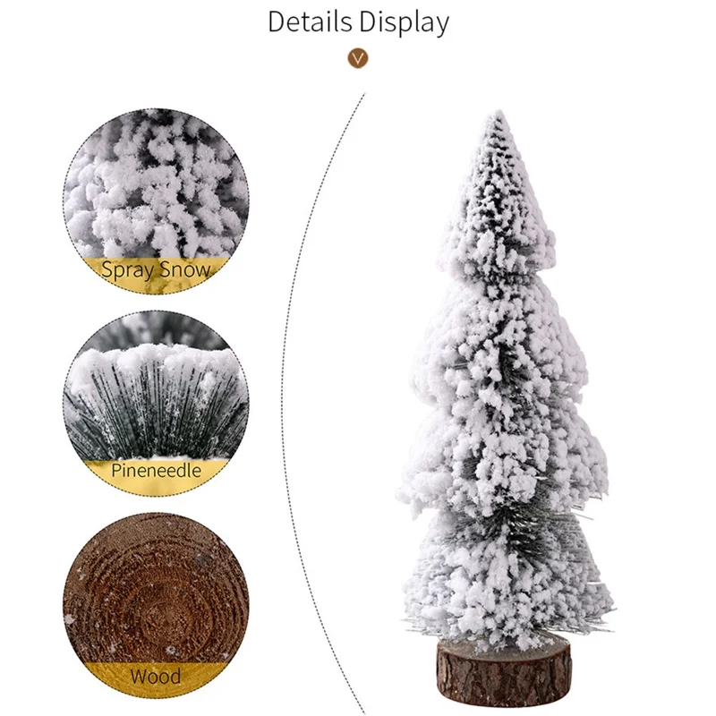 Mini Christmas Tree 25cm Desktop Decoration Tabletop Ornament Cedar Pine Tree for Home / Office Holiday Gift Decor