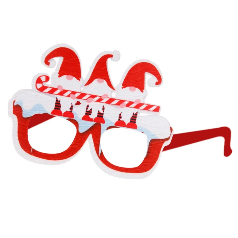 Christmas Kids Glasses Frame Felt + Plastic Xmas Eyeglasses Fancy Dress Costume Party Supply - Santa