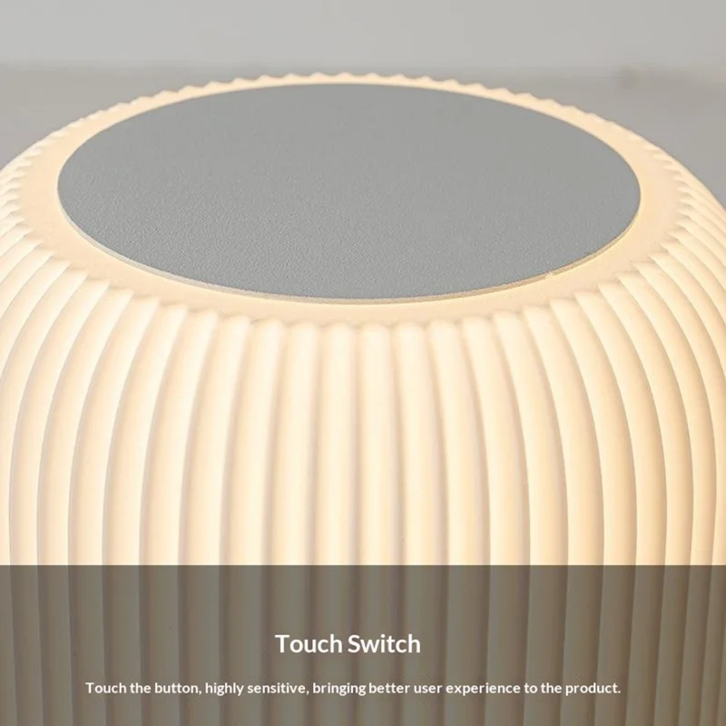 Wood Grain Touch Control Night Light RGB Color Changing Mood Lamp with Remote Control  /  Music Follow Bedside Table Lamp