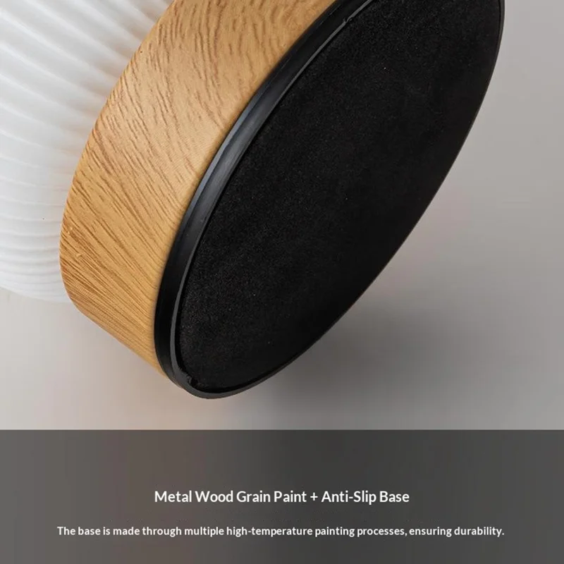 Wood Grain Touch Control Night Light RGB Color Changing Mood Lamp with Remote Control  /  Music Follow Bedside Table Lamp