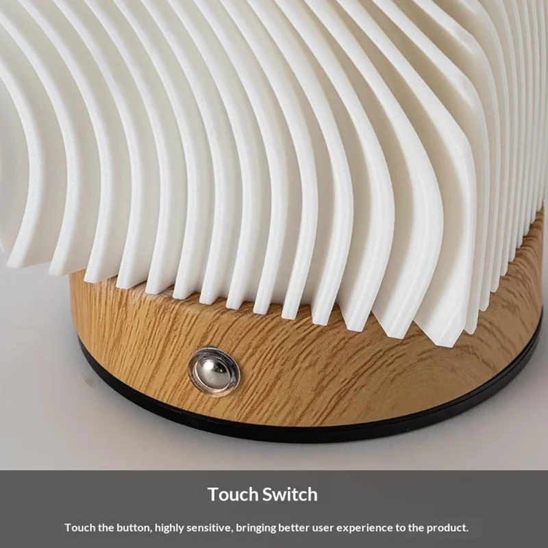 RGBWS Ambient Lamp Touch Remote Control LED Night Light USB-C Rechargeable Bedroom Lamp with Timer Function