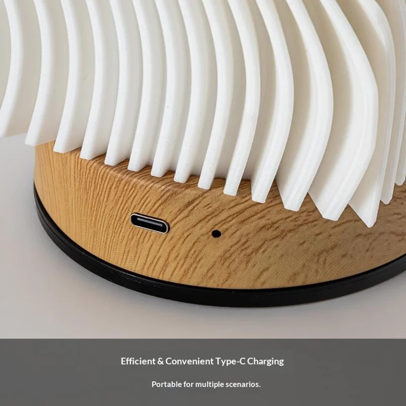 Touch Control Table Lamp 3 Color Mode LED Night Light USB-C Rechargeable Lamp with Anti-Slip Base for Bedroom