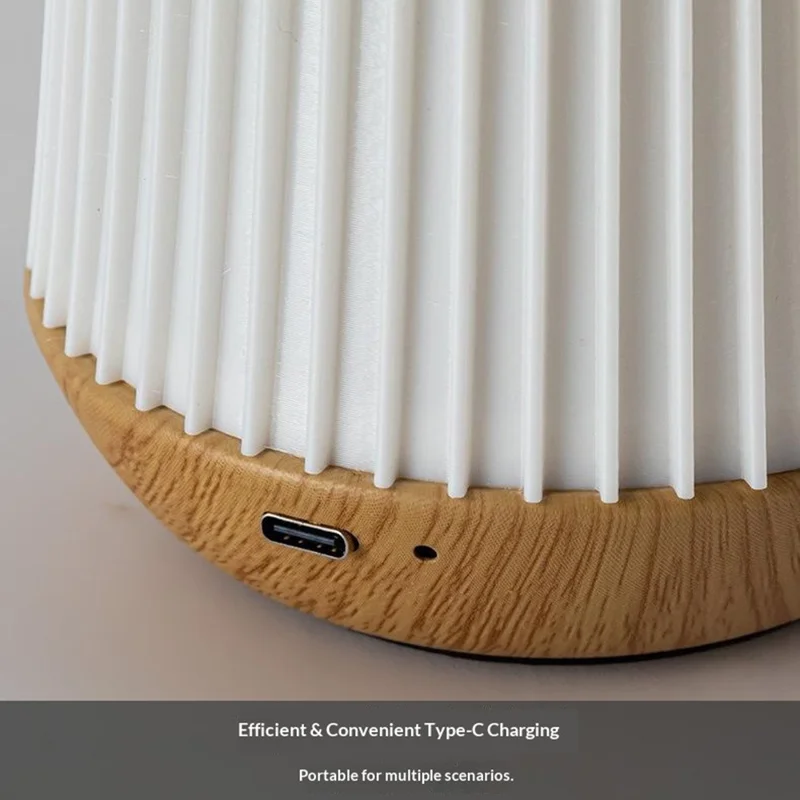 Remote Touch Control Table Lamp 7 Color Ambient LED Night Light USB-C Rechargeable Lamp for Bedroom  /  Living Room