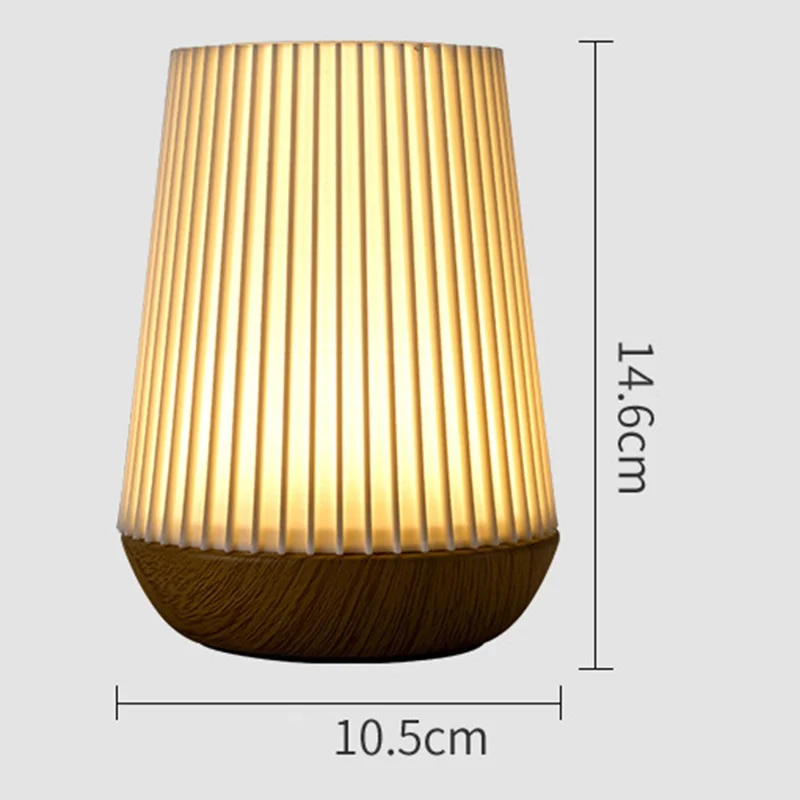 Remote Touch Control Table Lamp 7 Color Ambient LED Night Light USB-C Rechargeable Lamp for Bedroom  /  Living Room