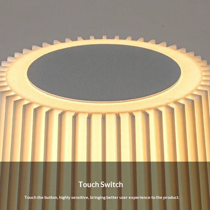 Remote Touch Control Table Lamp 7 Color Ambient LED Night Light USB-C Rechargeable Lamp for Bedroom  /  Living Room