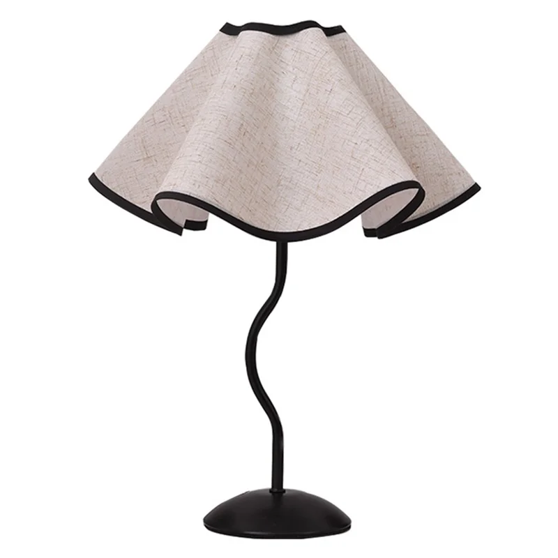 Modern Simplicity Bedside Lamp Flower Petal Retro Table Light 3 Color Adjustable 7W Decorative Night Light, EU Plug