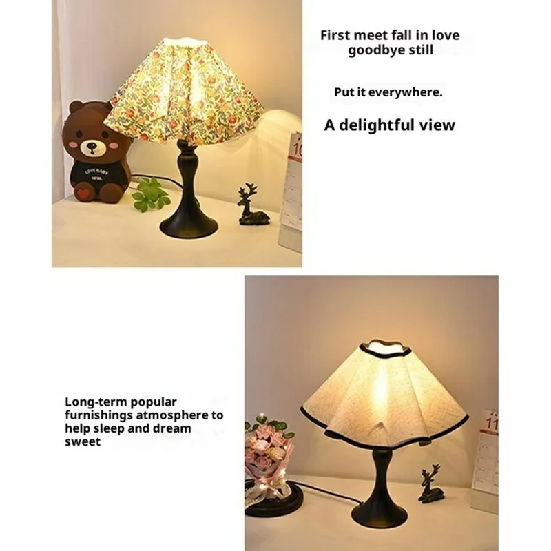 Flower Petal Table Lamp Ambient Light with 3-Color Adjustable 7W Creative Romantic Decorative Light, EU Plug - Nordic Style