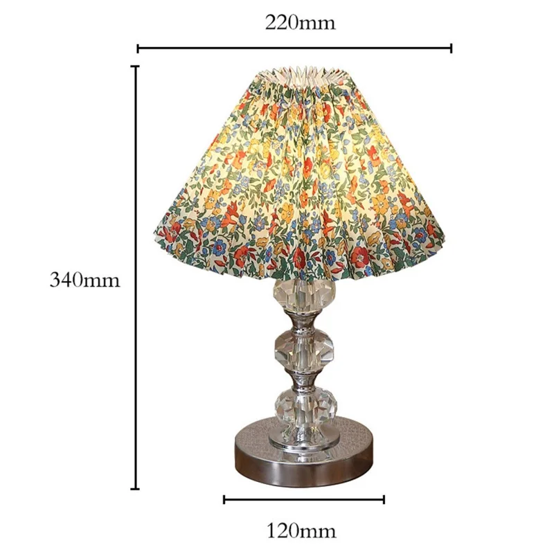 Crystal Retro Table Lamp with 3 Color Adjustable Minimalist USB Powered Bedside Night Light for Living Room / Bedroom - Beige