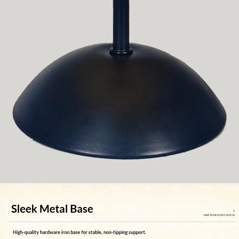 Pleated Table Lamp Single Color Warm Light Bedside Light USB Powered Night Light with Metal Base for Bedroom - Khaki