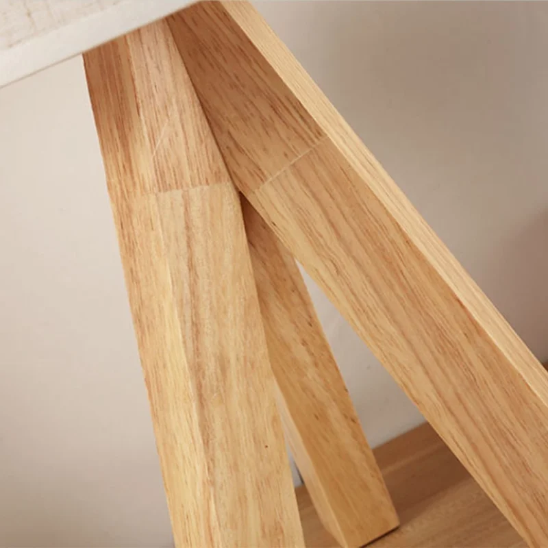 Modern Minimalist Bedside Lamp 12W 3-Color LED Lamp Flicker-Free Eye-Care Night Light with Wood Base for Home, EU Plug - Wine Red