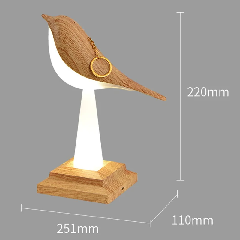 Creative Magpie Aromatherapy LED Car Decor Light Touch  /  Remote Control Rechargeable Table Lamp for Home Bedroom - Maple Color