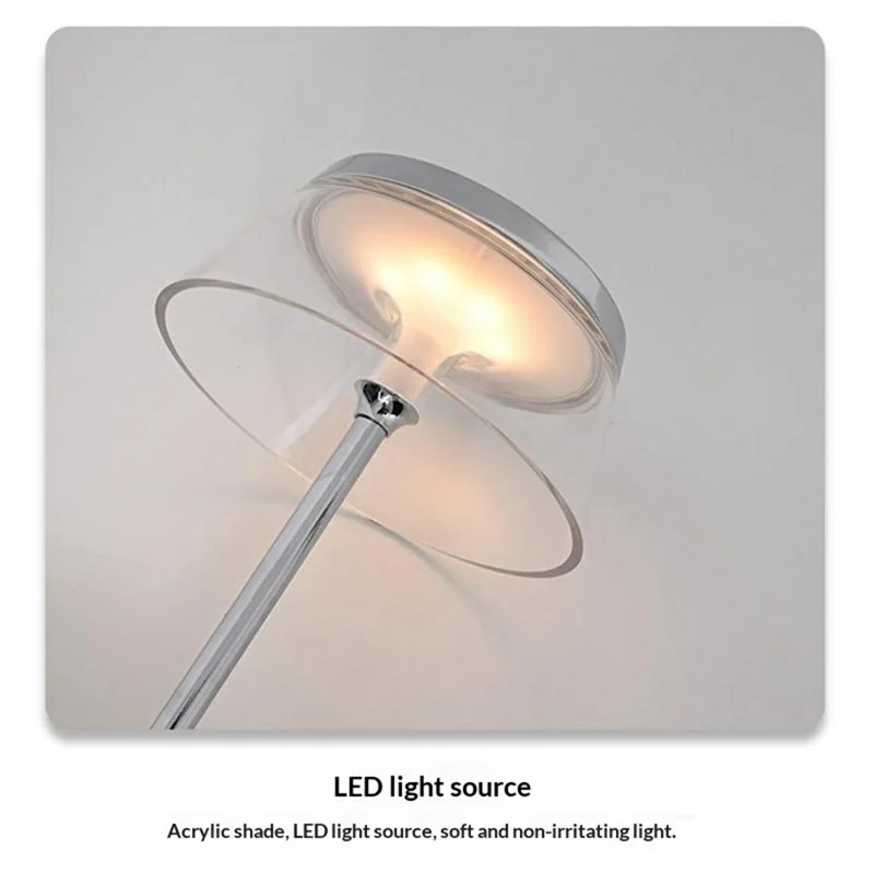 Bar Table Lamp Luxury Bedroom Creative Decorative Desk Light Ambient Lighting - Chrome Color