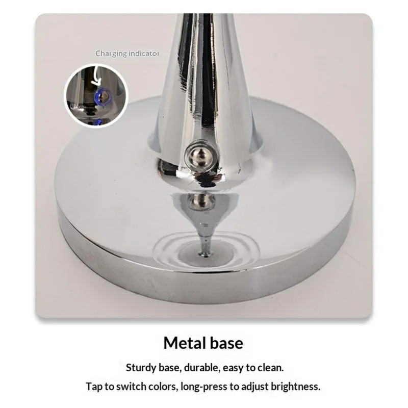 Bar Table Lamp Luxury Bedroom Creative Decorative Desk Light Ambient Lighting - Chrome Color