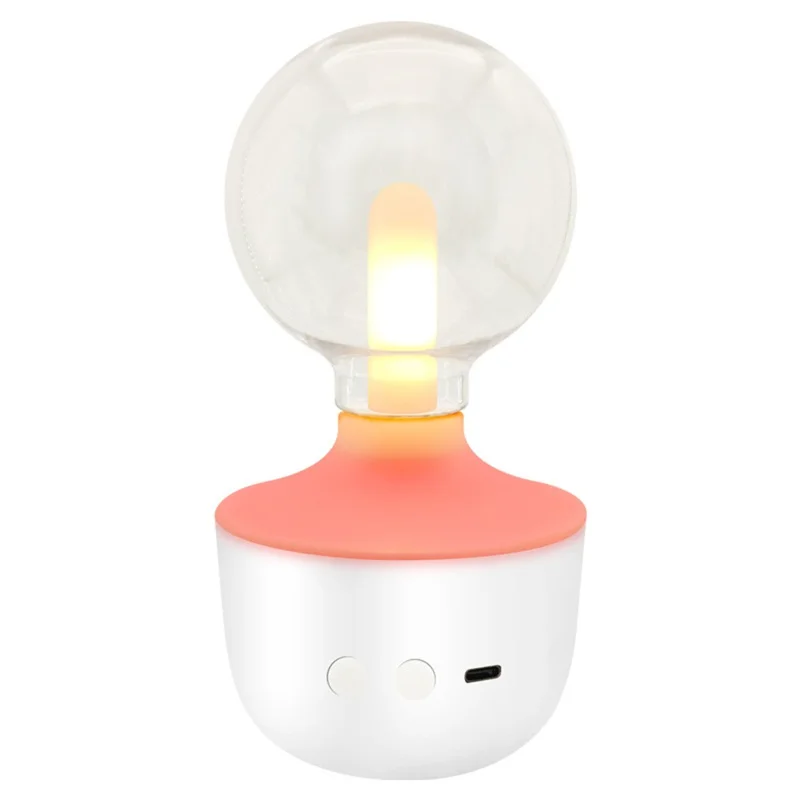 G80 / A70 Creative Table Lamp Flame Effect Multicolor Atmosphere Night Light for Bedside Decor - G80 White