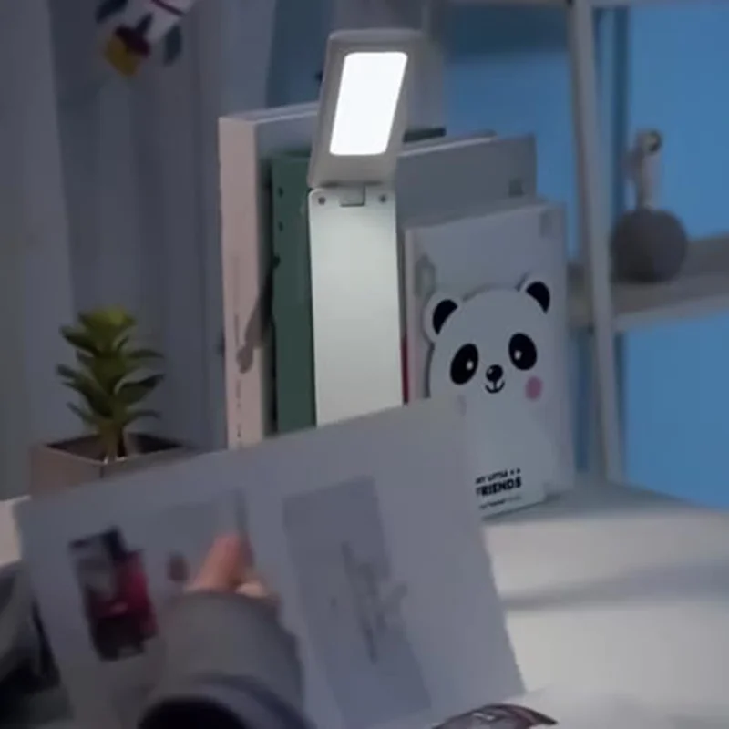 Eye Protection Rechargeable LED Desk Lamp for Children Reading Foldable Eye Care Study Light - White