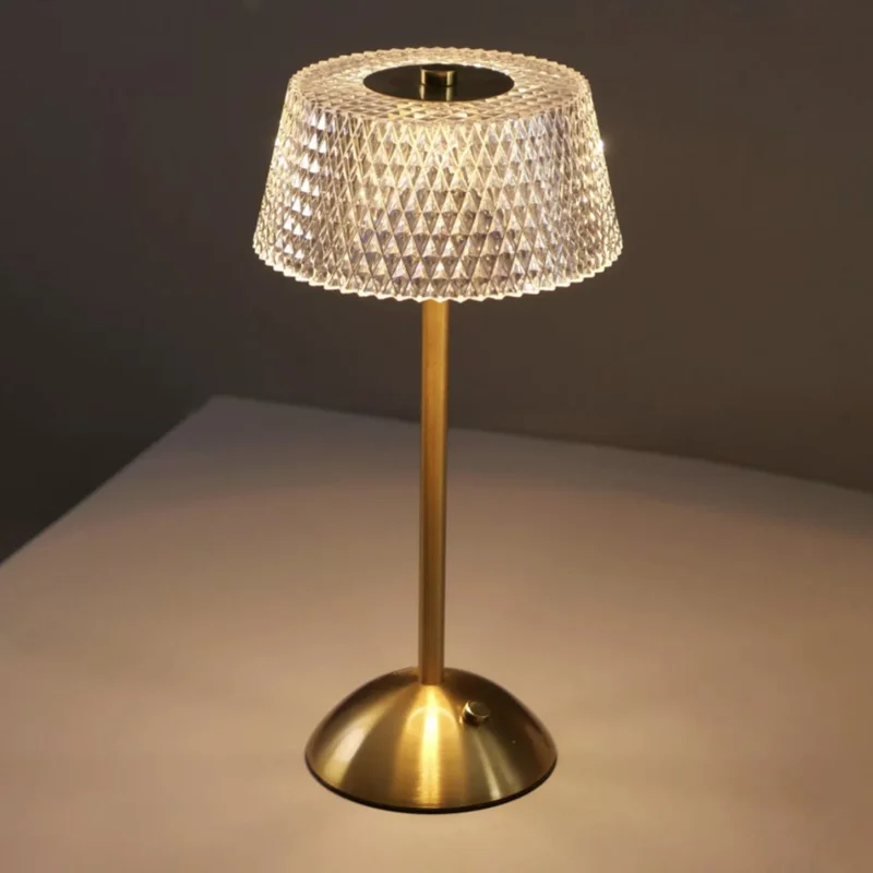 Style 12 Thin Rod Vintage Atmosphere Table Lamp Three Colors Touch Control LED Bedside Night Light