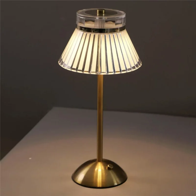 Style 28 Thick Rod Vintage Atmosphere Table Lamp Three Colors Touch Control LED Bedside Night Light