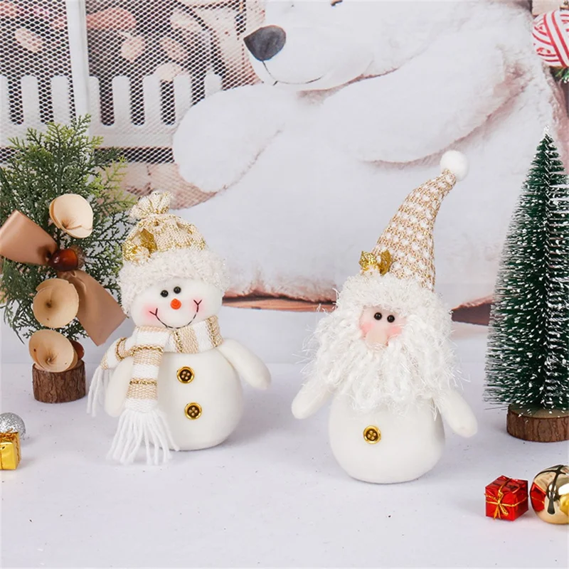 Figurine de gnome de Noël en peluche, set cadeau de décoration festive, décor de bureau - Père Noël