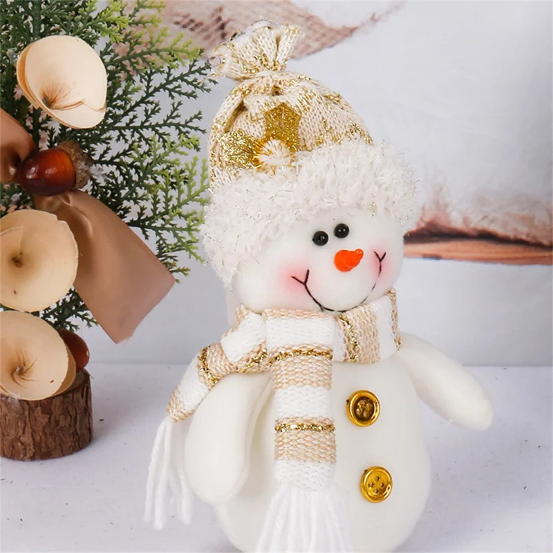 Figurine de gnome de Noël en peluche, set cadeau de décoration festive, décor de bureau - Père Noël