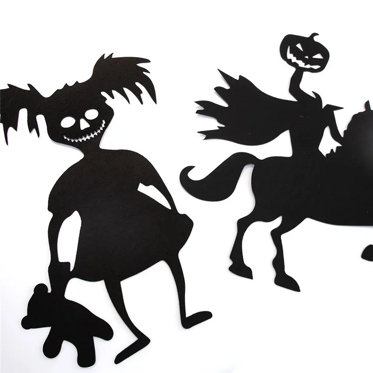 Adesivo in feltro per Halloween Decorazione Horror Holiday Sticky Pad per progetti fai-da-te Costume Party Decor - Zucca