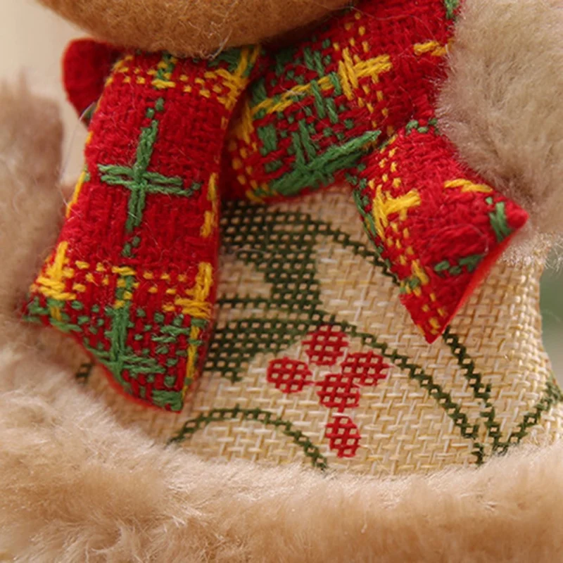 Ornement suspendu pour arbre de Noël, décorations en tissu peluche, pendentif pour fête de Noël - Père Noël