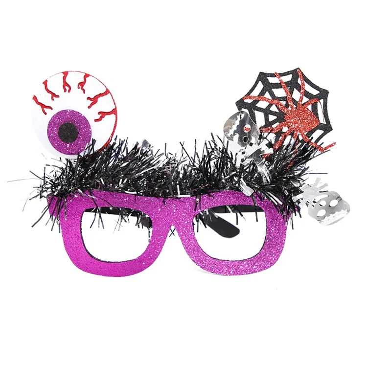 Maschere per gli occhi di Halloween in non tessuto + Zucca in plastica, Strega, Teschio Costume Maschera di Carnevale per Adulti e Bambini - Occhio e Ragnatela