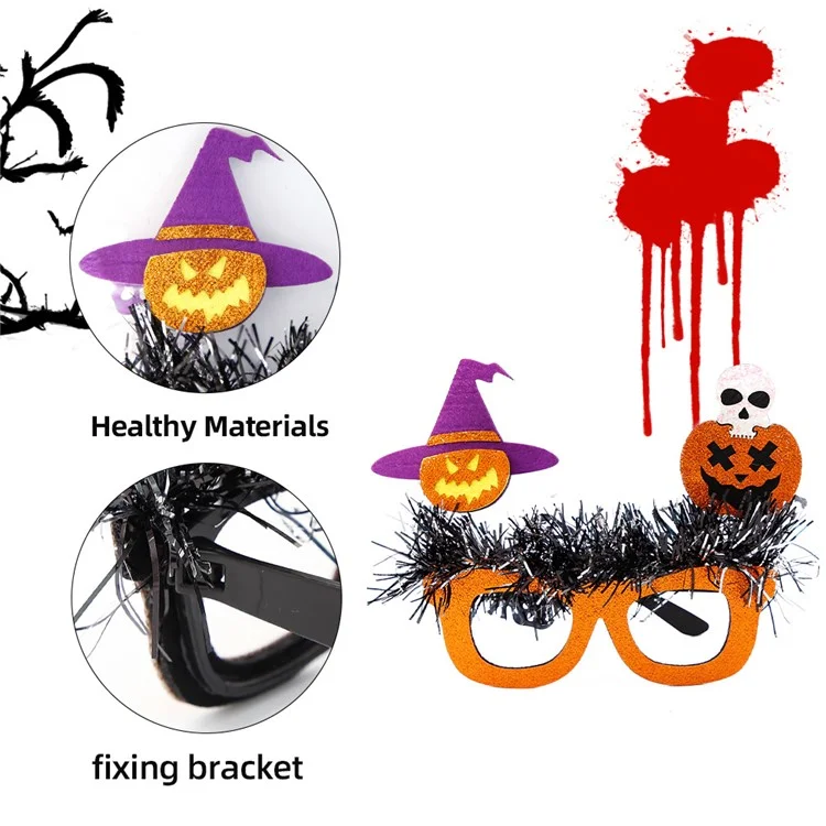 Maschere per gli occhi di Halloween in non tessuto + Zucca in plastica, Strega, Teschio Costume Maschera di Carnevale per Adulti e Bambini - Occhio e Ragnatela