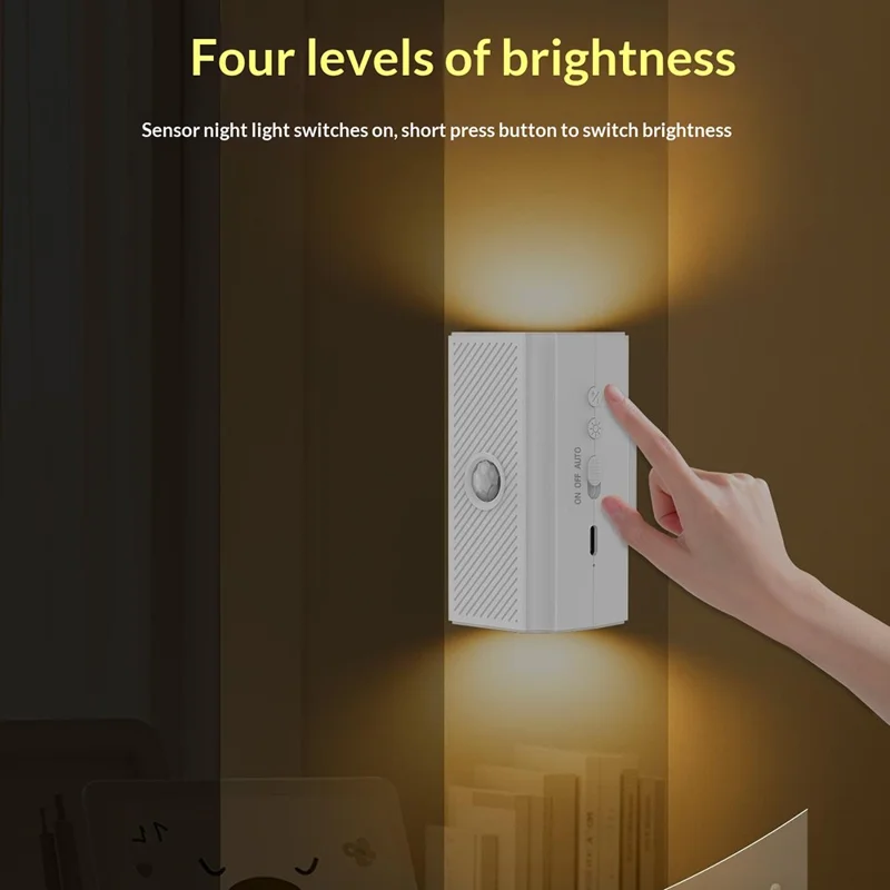 YSJ-010B 1Pc Smart Motion Sensor Wall Light Magnetic Rechargeable LED Night Light for Hallway Bedroom