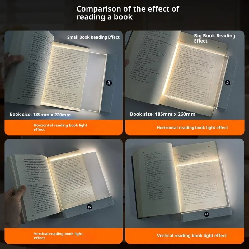 YSJ-019 Plus Infinite Brightness Adjustment Transparent Acrylic Panel LED Reading Light 3 Color Temperature Eye Care Desk Lamp with Timer - White