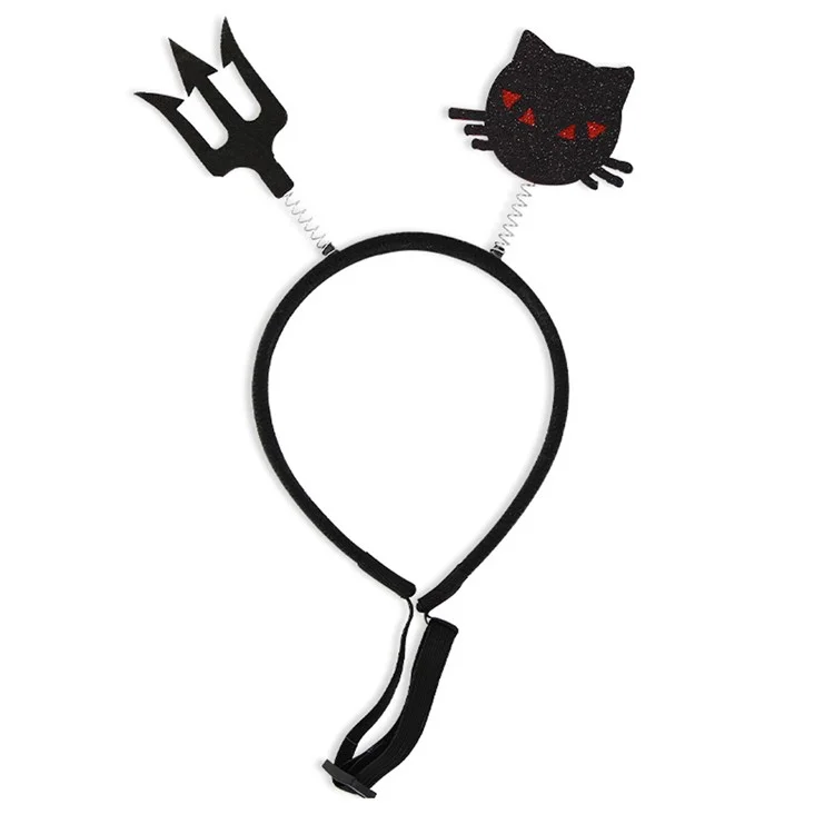 Dog Halloween Headband Ghost Spider Witch Cat Trident Pumpkin Hairband Hair Hoop Pet Dog Costume Cosplay - Trident and Spider