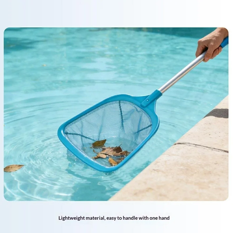 Swimming Pool Skimmer Net 65.7x27cm Fine Mesh Cleaning Tool Aluminum Handle for Leaves, Bugs, Debris
