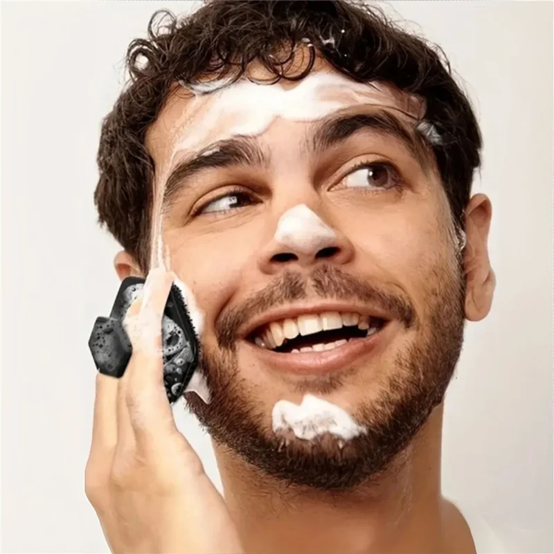 Conjunto de 4 Peças de Escovas de Banho de Silicone para Cuidado Corporal Completo, Kit de Esfoliação Profunda com Cabo Longo, Escova para Rosto, Corpo e Costas