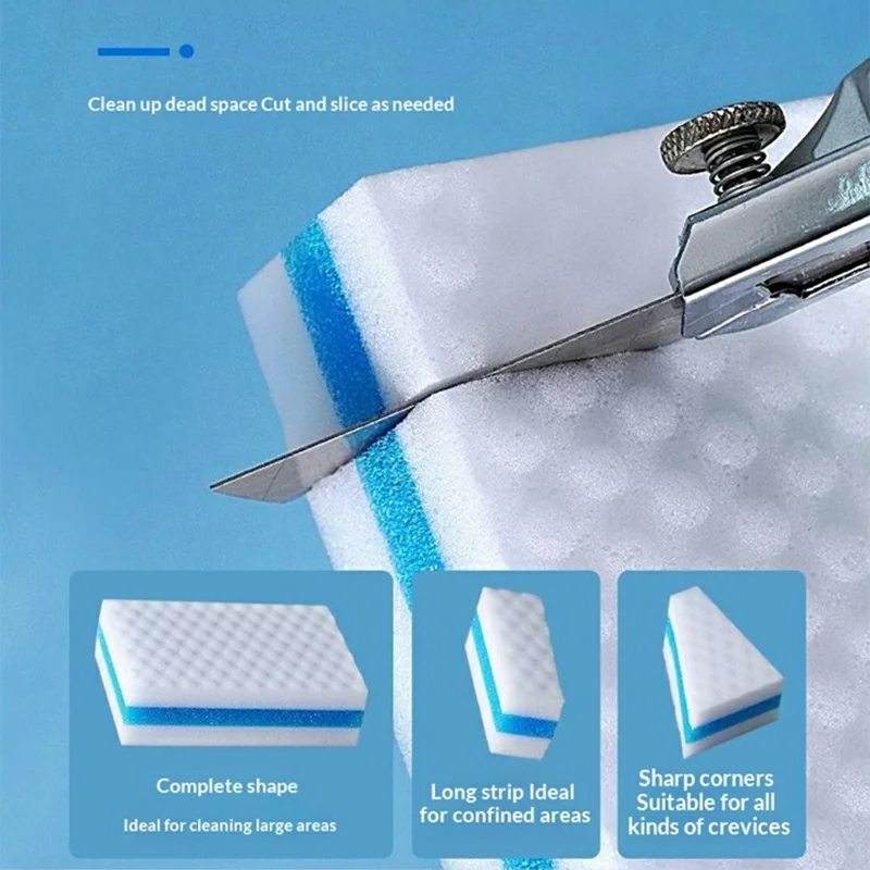 10 Unidades de Esponjas Nano de Limpeza com Duas Camadas, Espuma Mágica de Melamina para Cozinha e Casa de Banho