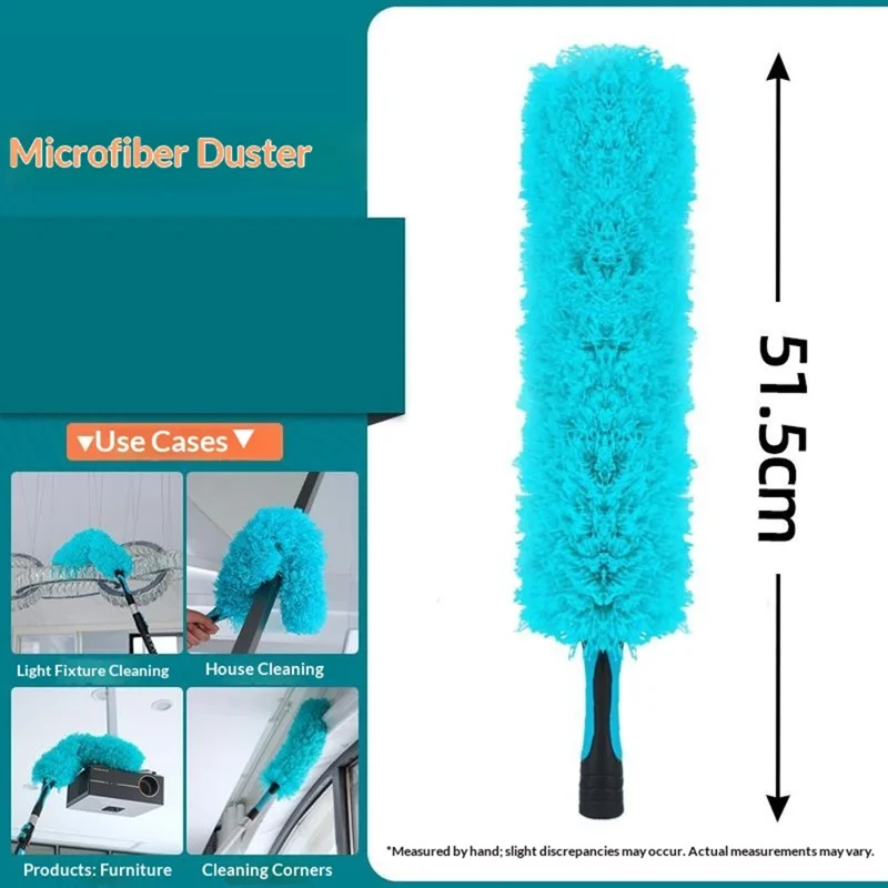 EXTENTOOL 3-teiliges Staubputz-Set mit 3,6 m teleskopierbarem Aluminiumlegierungs-Pflock, Mikrofaser-Chenilleduster, Spinnwebenbürste, Reinigungswerkzeug für hohe Decken