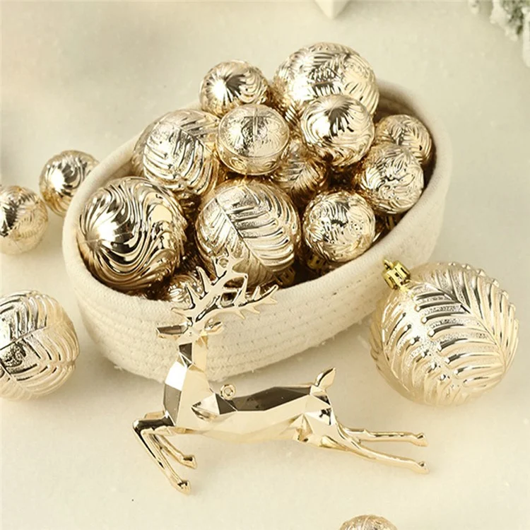 Juego de 40 bolas de reno de plástico para árbol de Navidad, decoración de navidad para el hogar y fiestas