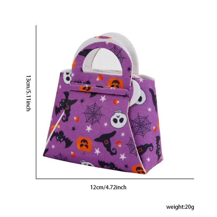 10 Sacos de Presente de Halloween para Crianças Sacos de Doces Sacos de Festa em Feltro Organizador (Cores Mistas) 