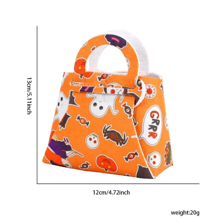 10 Sacos de Presente de Halloween para Crianças Sacos de Doces Sacos de Festa em Feltro Organizador (Cores Mistas) 