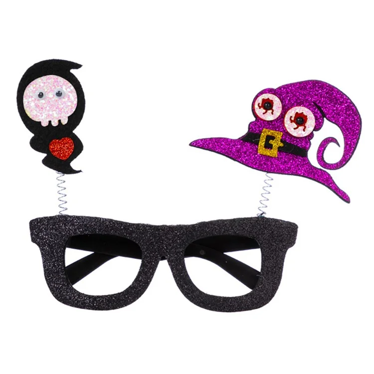 Halloween Kid's Glasses Plastic+Felt Party Decoration Eyeglasses Eyewears - Purple Hat