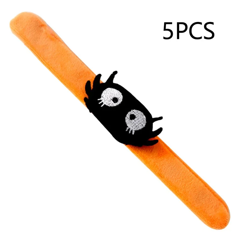 5Pcs / Set Halloween Slap Bracelets Slap Wristbands Party Bag Filler Kids Gift - Spider