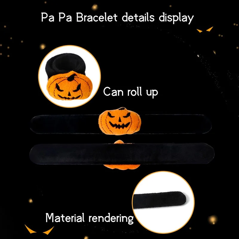 5Pcs / Set Halloween Slap Bracelets Slap Wristbands Party Bag Filler Kids Gift - Spider