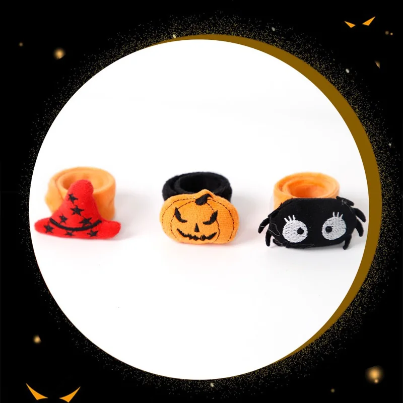 5Pcs / Set Halloween Slap Bracelets Slap Wristbands Party Bag Filler Kids Gift - Spider