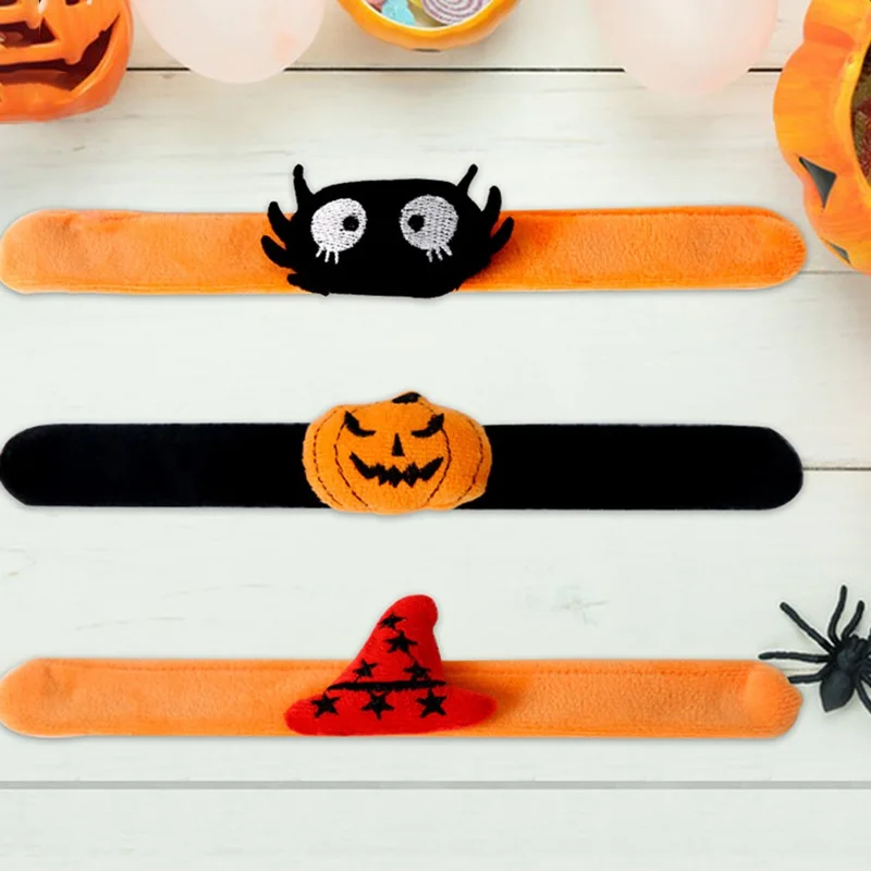 5Pcs / Set Halloween Slap Bracelets Slap Wristbands Party Bag Filler Kids Gift - Spider