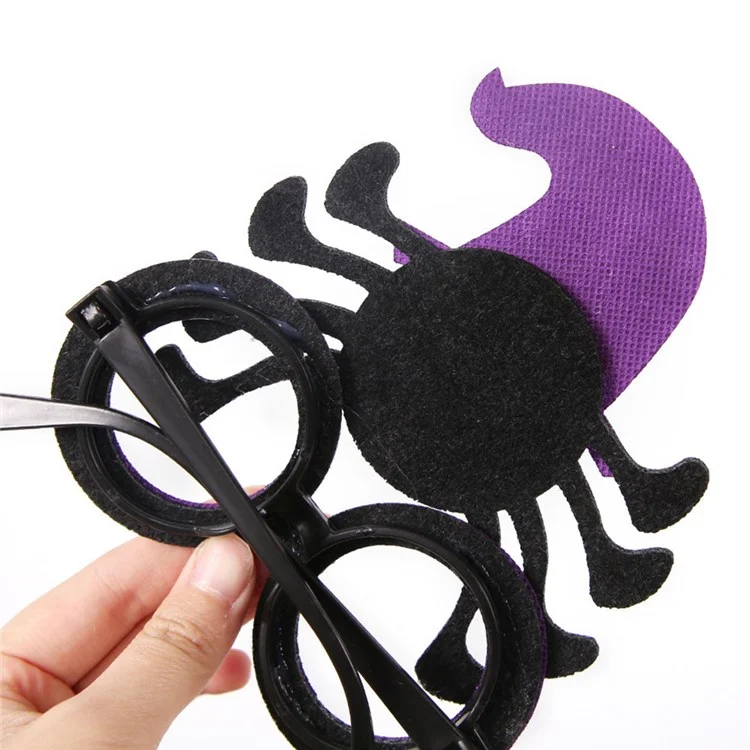 5Pcs / Set Halloween Eyeglasses Spider Pumpkin Ghost Bat Adult Kid Glasses Halloween Photo Props - Cat and Pumpkin