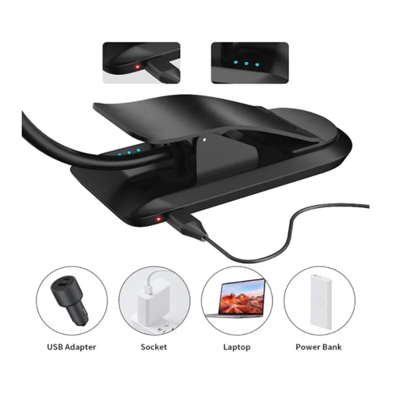 8034 Clip-on Reading Light 360 Degree Gooseneck Stepless Dimming Table Lamp - White